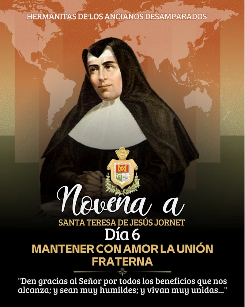 Novena a Santa Teresa Jornet. Día 6: Mantener con amor la unión fraterna